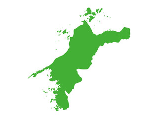 日本の愛媛県の形