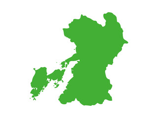 日本の熊本県の形