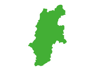 日本の長野県の形