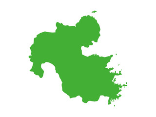 日本の大分県の形