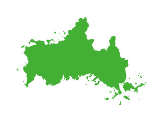 日本の山口県の形