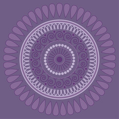 Floral Ornamental Mandala Vector Design,  Mandala Motif Wedding Decoration Doodle Round Design	