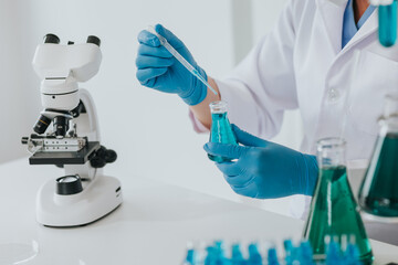 Medical research laboratories: young scientists in advanced science laboratories for medicine. biotechnology microbiology