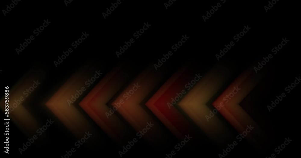 Poster abstract motion graphics background with colorful arrows moving left.