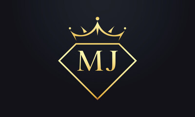 Diamond crown vector. Luxury queen logo for jewelry vector with letters	