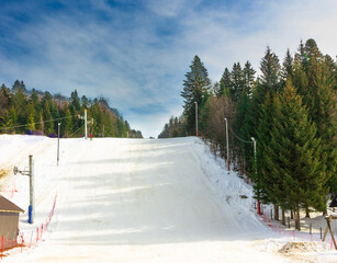 ski resort in winter