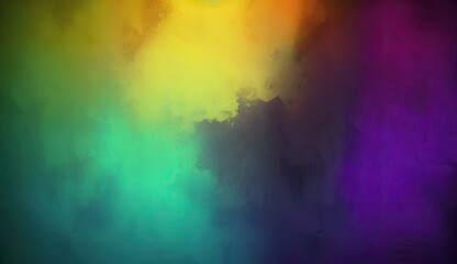 Textured abstract gradient background, in green, yellow and purple hues, generative ai composite.