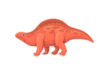 Cartoon lotosaurus dinosaur character. Isolated vector extinct genus of sail-backed poposauroid lived in the Late Middle Triassic period in China. Prehistoric reptile, ancient wildlife creature