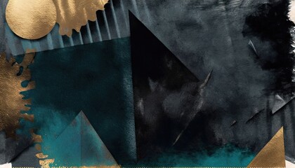 Moody geometric abstract background, generative ai composite.