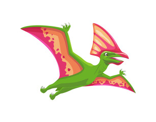 Cartoon tapejara dinosaur character. Isolated vector carnivore genus of Brazilian pterosaur from the Cretaceous Period. Prehistoric era winged flying reptile, dino animal predator beast, monster © Vector Tradition