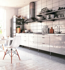 Praktische, modulare Kücheneinrichtung - 3D Visualisierung