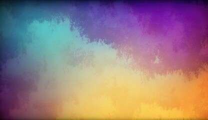 Grunge gradient background with purple and yellow hues, generative ai composite.