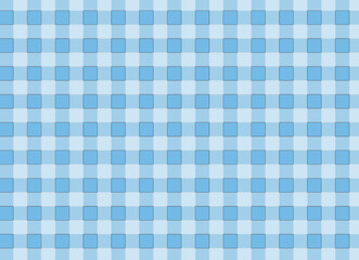 Classic light blue and white plaid pattern design background, White and light blue squares border backdrop.