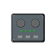 wave audio interface cartoon vector illustration