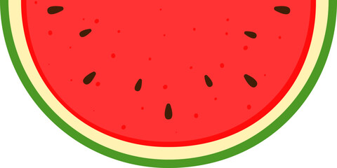 Half Watermelon Chopped Red Fruit Tropical Juicy Summer Fresh Isolated