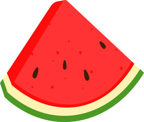 Watermelon Chopped Piece Red Fruit Tropical Juicy Summer Fresh Isolated