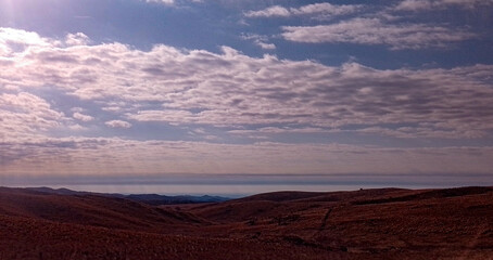 sunset in the mountains