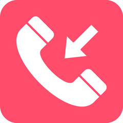 Vector Design Incoming Call Icon Style