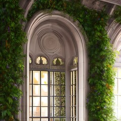  ivy-covered walls and large windows2, Generative AI