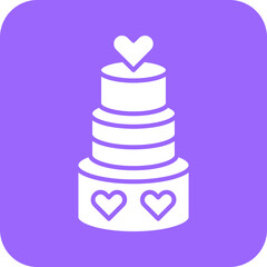 Vector Design Wedding Cupcake Icon Style