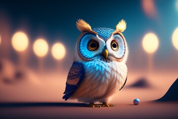 owl on the night