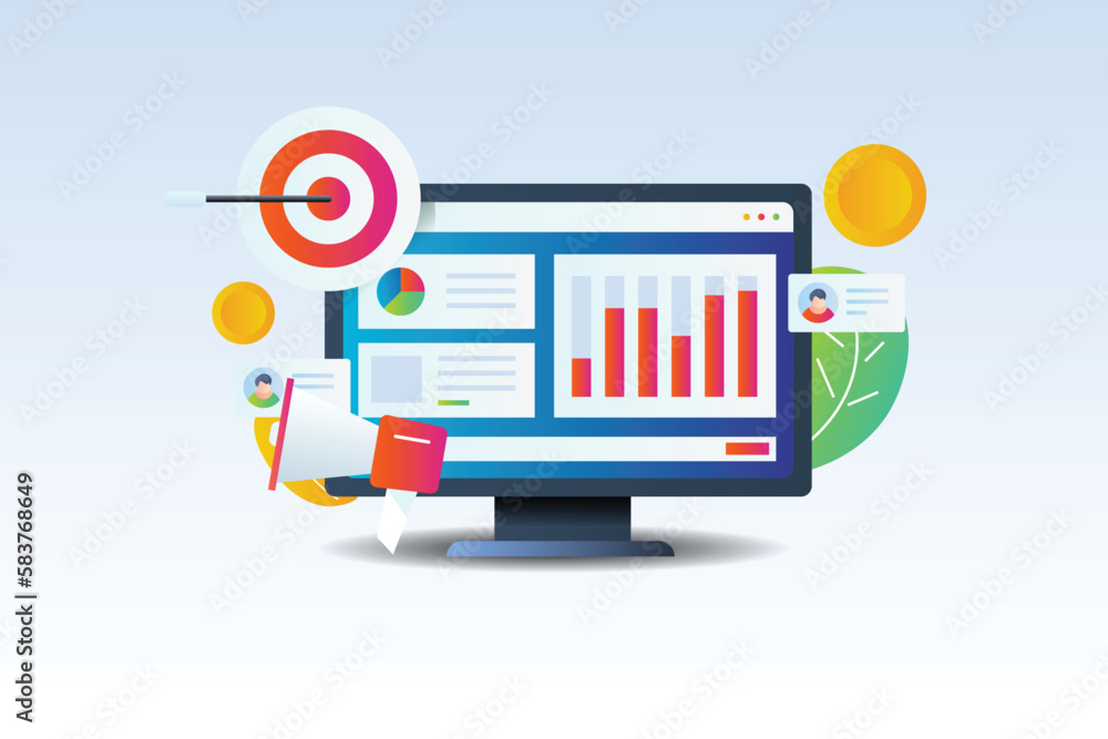 Poster marketing data ecommerce sales report business analytics advertising performance insights financial 