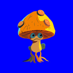 Vector mushroom character wall arts