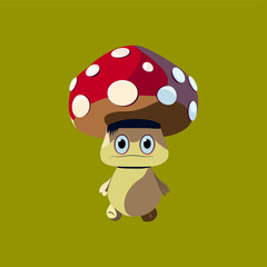 Vector mushroom character wall arts