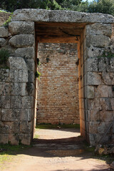 Fototapeta na wymiar Gate of the Lion Tholos Tomb at Mycenae, Peloponnese Greece