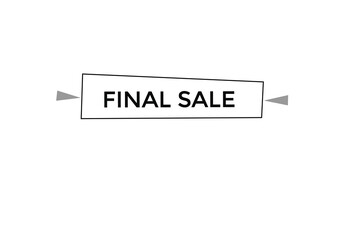 final sale vectors.sign label bubble speech final sale
