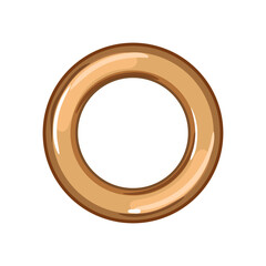 brass grommet ring cartoon vector illustration