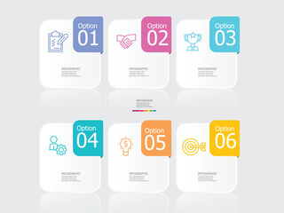 Obraz premium abstract box steps timeline infographic element report background