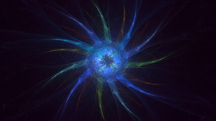 3D rendering abstract circle light background