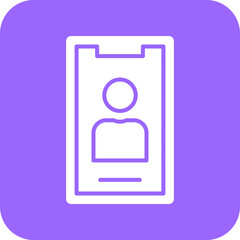 Vector Design Mobile Contacts Icon Style