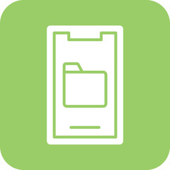 Vector Design Mobile Folder Icon Style