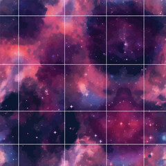 Obraz premium Boundless Space - Infinite Space Seamless Pattern 