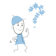 Skizze Figur Frage Fragezeichen Symbol 