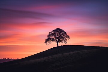 Beautiful sunset in the mountains