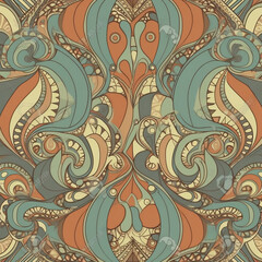 seamless pattern with paisley