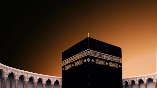 The black tower of the kaaba in mecca Generative AI
