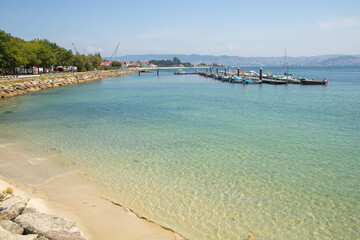 Fototapeta premium Landscape of sea and coastline at Cangas