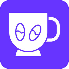 Fototapeta na wymiar Vector Design Coffee Cup Icon Style