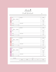 (Smile Bean) Food planner Journal. 