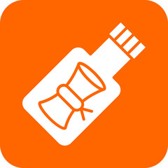 Vector Design Message In A Bottle Icon Style