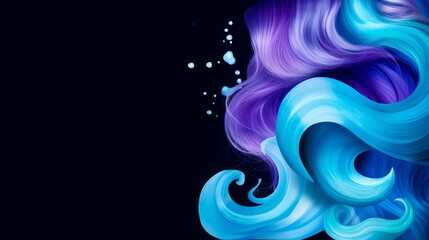 Fototapeta na wymiar blue and purple hair background
