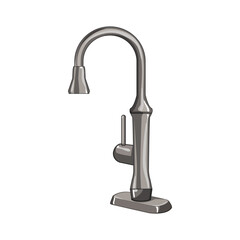 wash kitchen faucet cartoon vector illustration