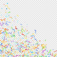 Color serpentine carnival red spiral ribbon curly