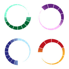 Naklejka premium color circle download. Computer interface. Vector illustration.
