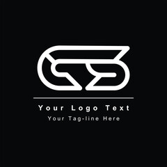 abstract initial CS or SC design icon logo