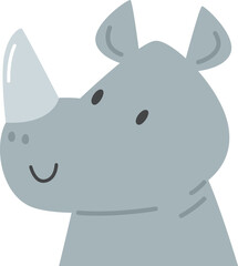 Cute rhinoceros head